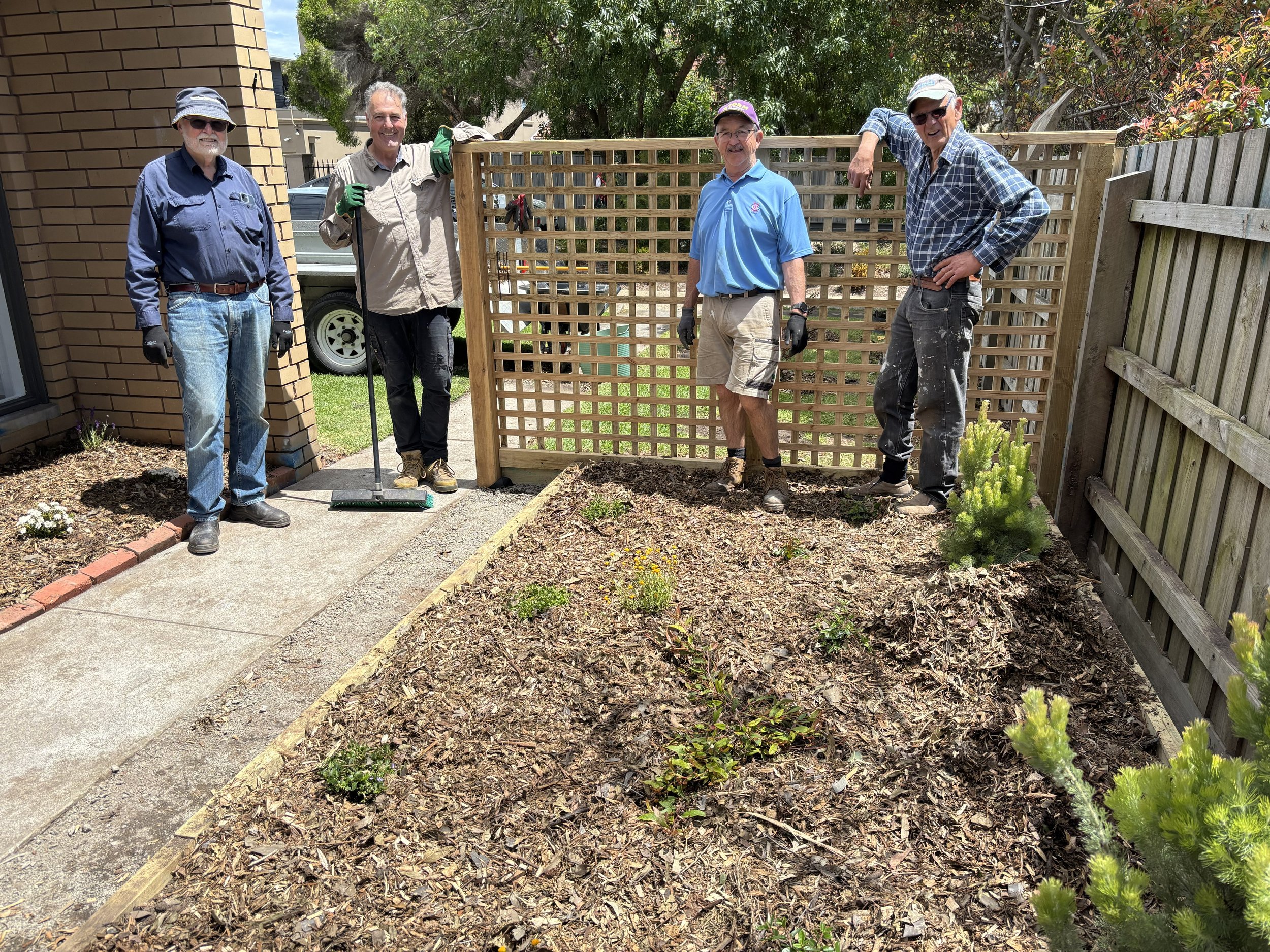 The garden crew working on the Ranch 2.0 grounds